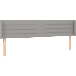 Wezgłowie Szary 203 x 16 x 78/88 cm Tkanina vidaXL