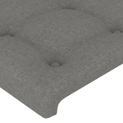 Wezgłowie Szary 83 x 23 x 118/128 cm Tkanina vidaXL