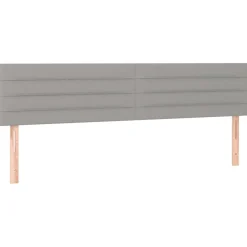 Wezgłowie Szary 180 x 5 x 78/88 cm Tkanina vidaXL