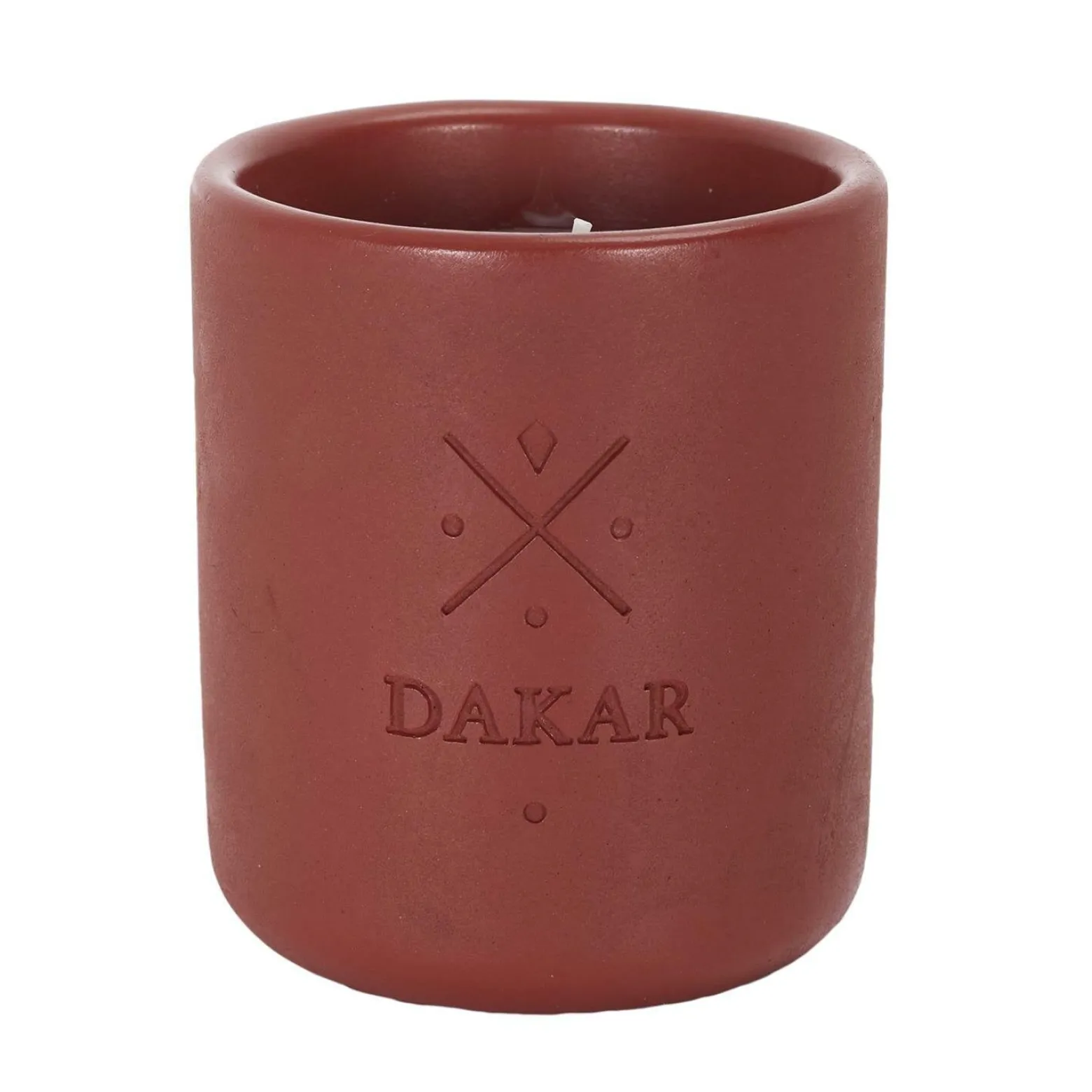 ŚWIECA Earth Dakar terracota CEMENTOWA OSŁONKA 8,5x10cm