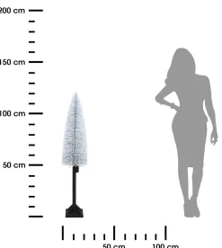 Świetlna ozdoba świąteczna ośnieżona choinka LED 120 cm