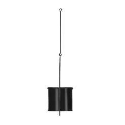 Wisząca metalowa doniczka czarna geometryczna na łańcuszku Esschert Design