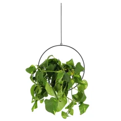 Wisząca metalowa doniczka czarna geometryczna na łańcuszku Esschert Design