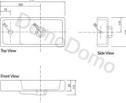 Wisząca szafka łazienkowa z umywalką 50x70 dąb craft, bateria chrom