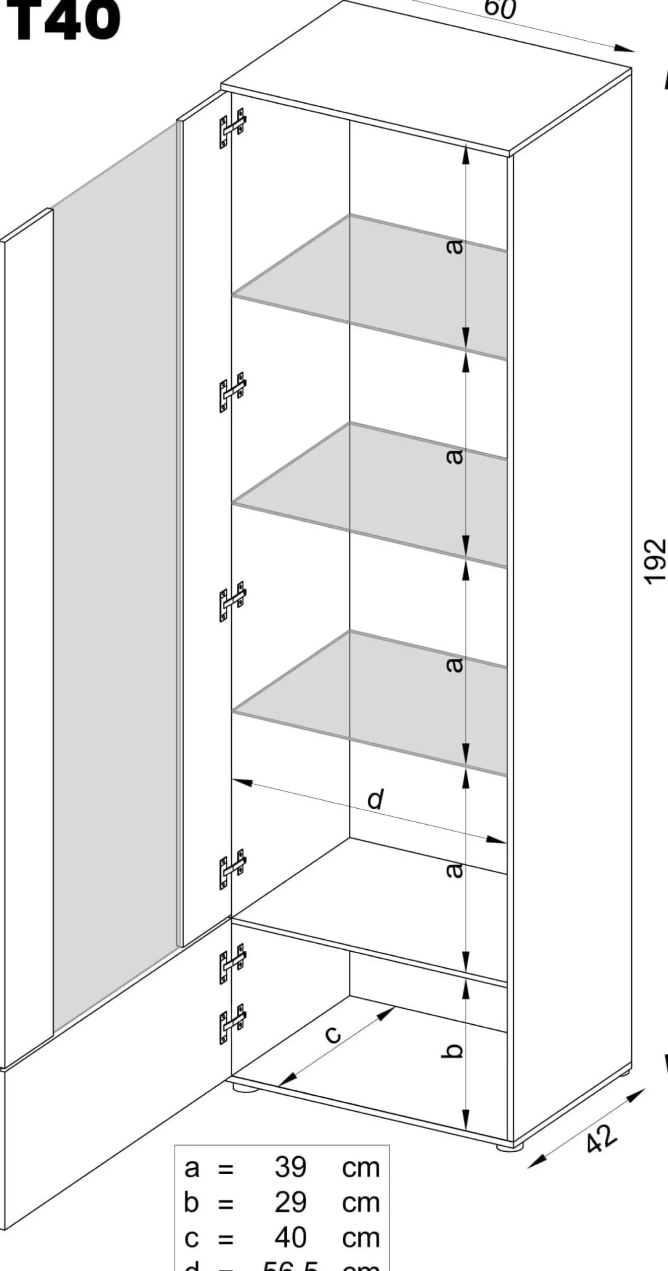 Witryna Szklana Regał Salon Dąb Wotan z Półkami LED 192x60