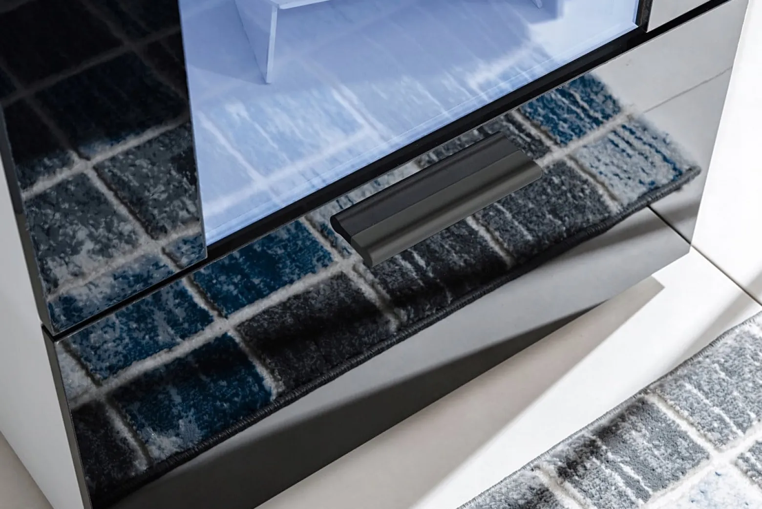 Witryna Szklana Regał Salon Dąb Wotan z Półkami LED 192x60