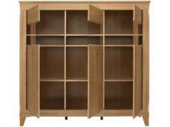 Witryna Bergen 156 cm z 3 drzwiami modrzew sibiu złoty