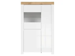 Witryna Holten 98 cm z 3 drzwiami biały połysk