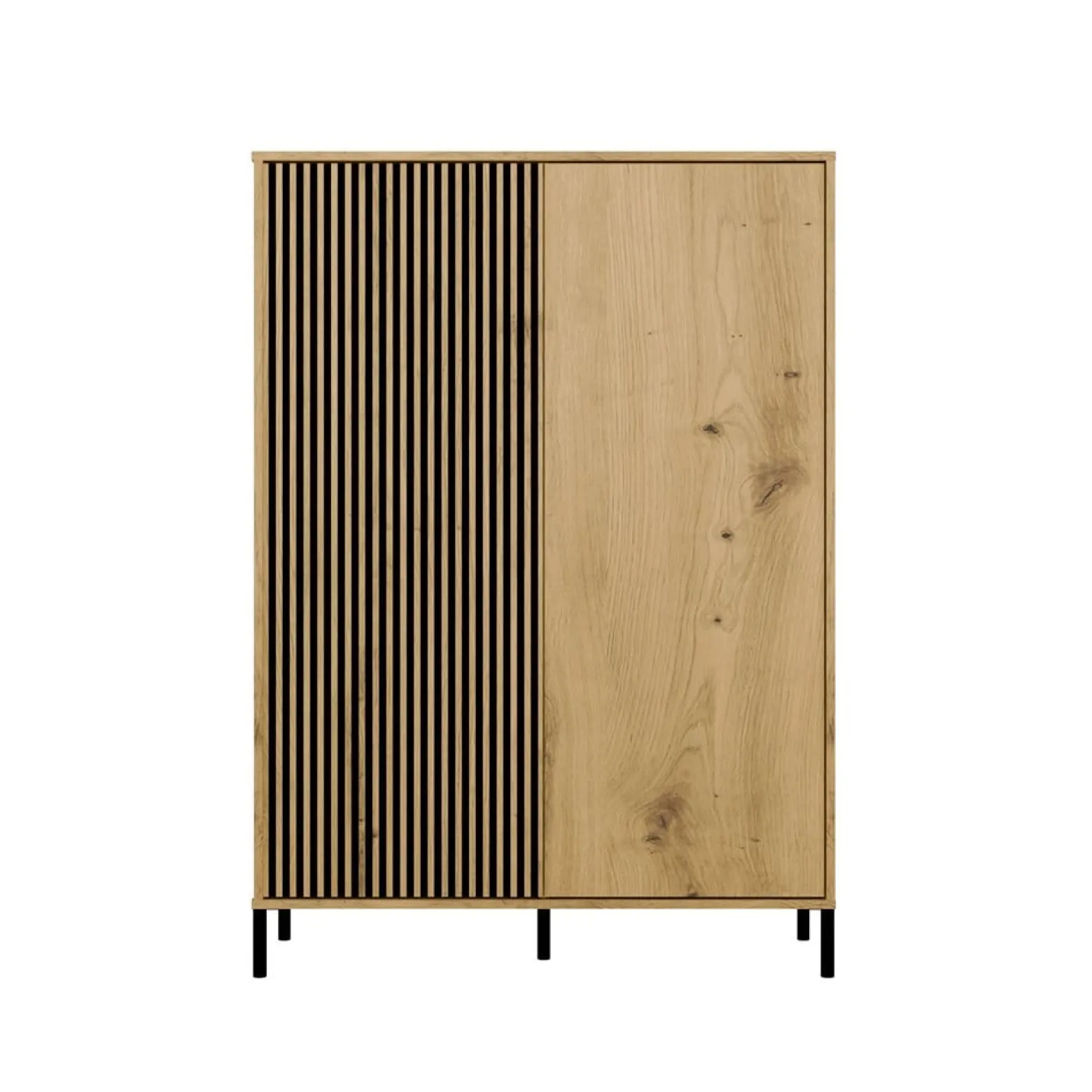Witryna KAMARO 2DD Slim/Gładki Dąb Artisan Lamele