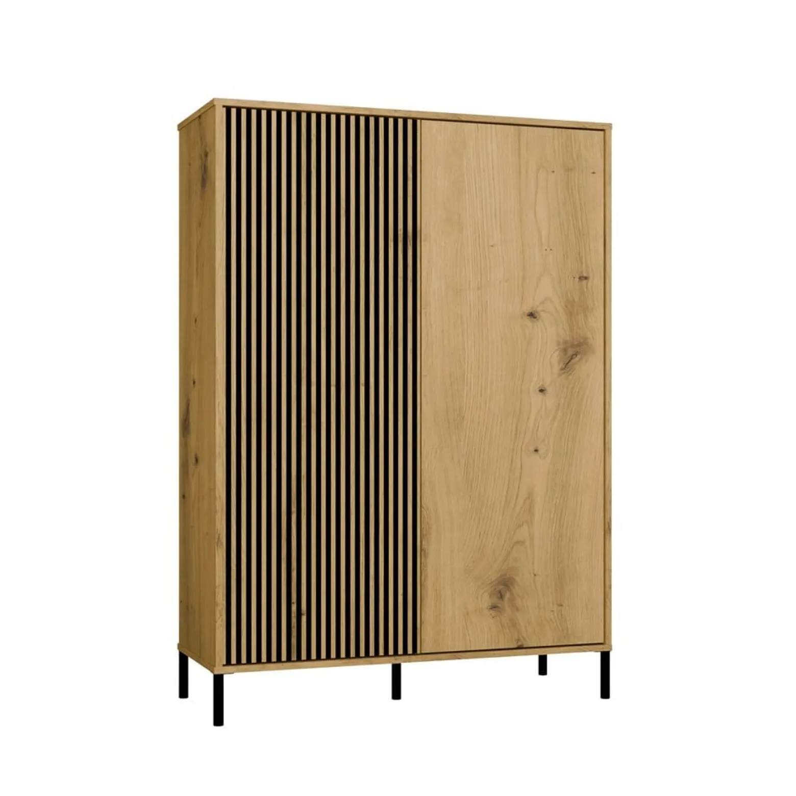 Witryna KAMARO 2DD Slim/Gładki Dąb Artisan Lamele