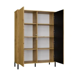 Witryna KAMARO 2DD Slim/Gładki Dąb Artisan Lamele