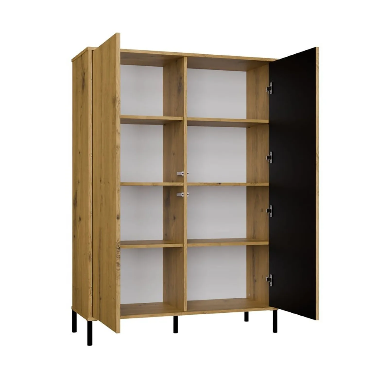 Witryna KAMARO 2DD Slim/Gładki Dąb Artisan Lamele