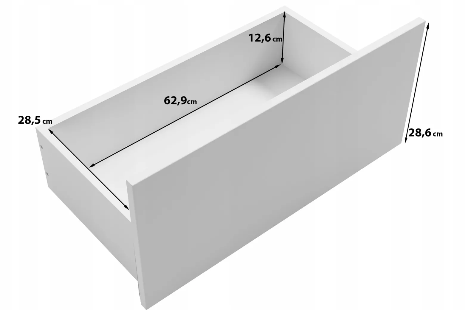 Wysoki lowboard 180 wysoka szafka pod TV szuflady biały mat/połysk z LED