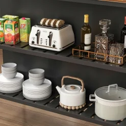 Wyspa kuchenna stół barowy kredens szafka na kółkach regał wózek 2 półki