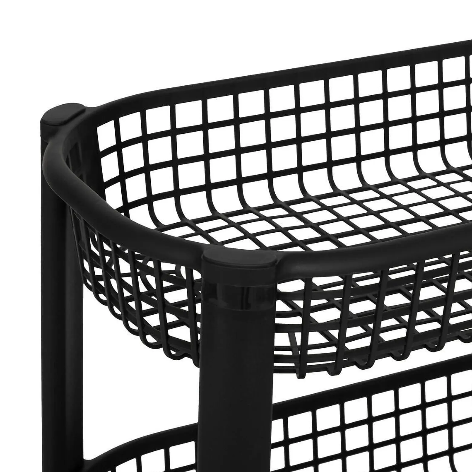 Wózek kuchenny na kółkach BASKET, plastikowy, 46,5 x 25,5 x 79 cm
