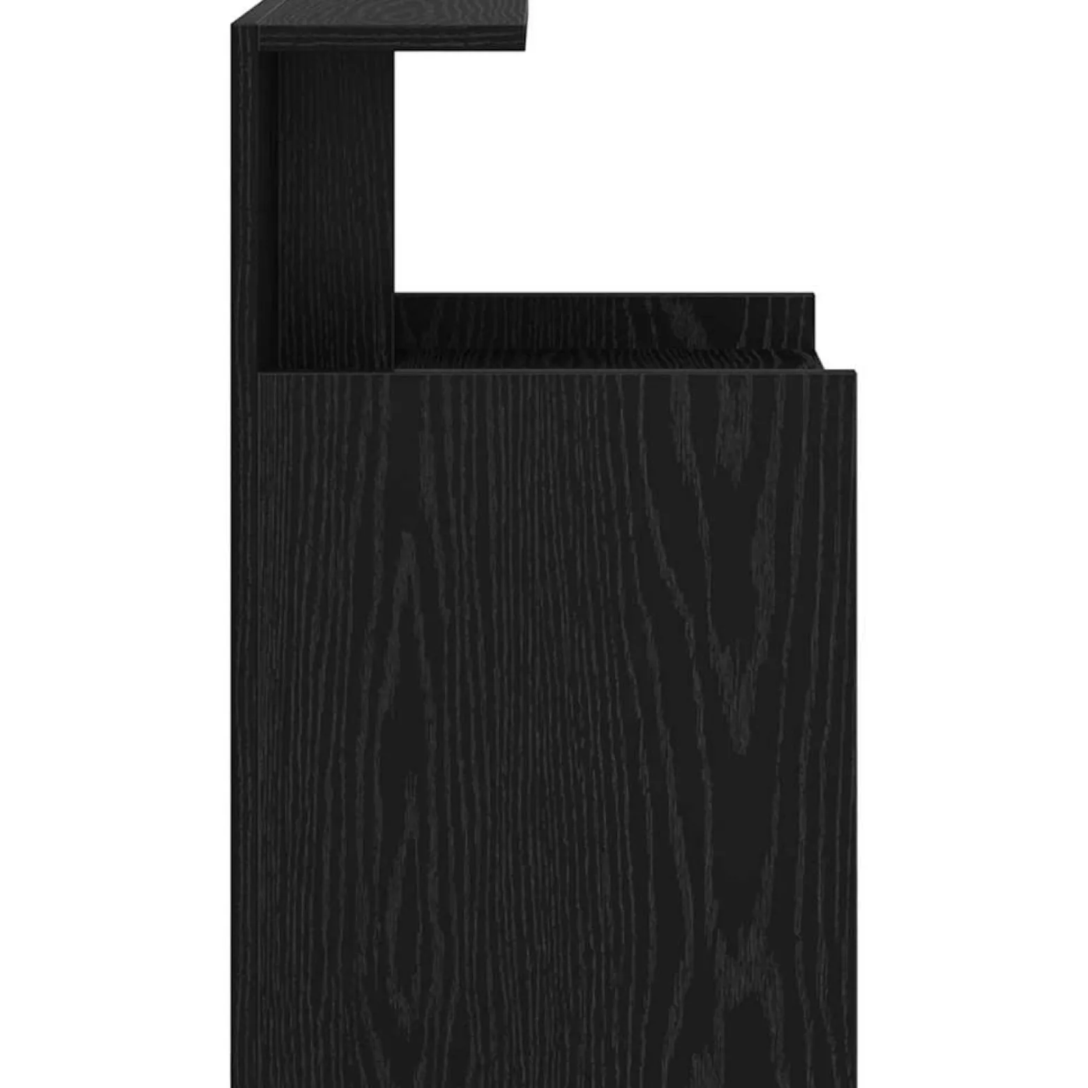2x Szafka Nocna Czarna Komoda Stolik Półka Nocna Do Sypialni 40 x 35 x 60