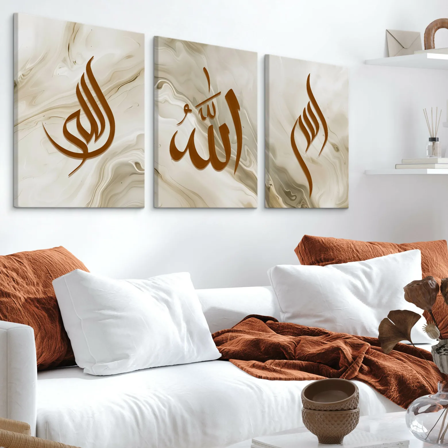 3x Obraz Set Islamskie Znaki Glamour 30x40cm