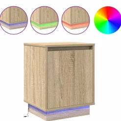2x Szafka Nocna Brąz Komoda Stolik Półka Nocna Do Sypialni 39 x 34.5 x 50