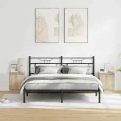 2x Szafka Nocna Brąz Komoda Stolik Półka Nocna Do Sypialni 39 x 34.5 x 50