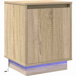 2x Szafka Nocna Brąz Komoda Stolik Półka Nocna Do Sypialni 39 x 34.5 x 50