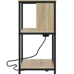 2x Szafka Nocna Brąz Komoda Stolik Półka Nocna Do Sypialni 38 x 31 x 61 cm