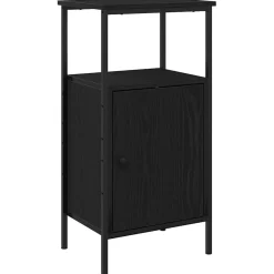 2x Szafka Nocna Czarna Komoda Stolik Półka Nocna Do Sypialni 41 x 31 x 80
