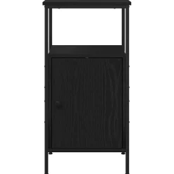 2x Szafka Nocna Czarna Komoda Stolik Półka Nocna Do Sypialni 41 x 31 x 80