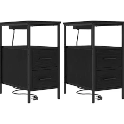 2x Szafka Nocna Komoda Stolik Półka Nocna Do Sypialni 30 x 48 x 61 cm