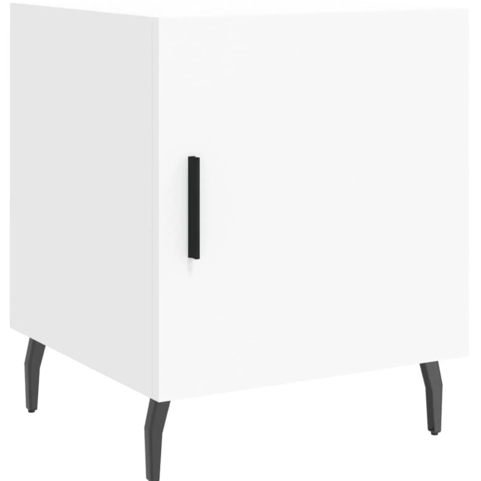 2x Szafka Nocna Stolik Komoda Biała z Drzwiami Do Sypialni 40x40x50 cm