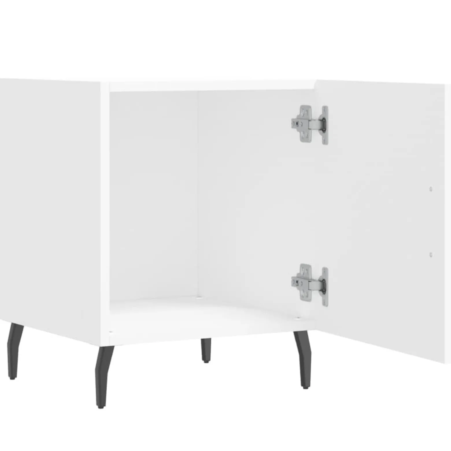 2x Szafka Nocna Stolik Komoda Biała z Drzwiami Do Sypialni 40x40x50 cm