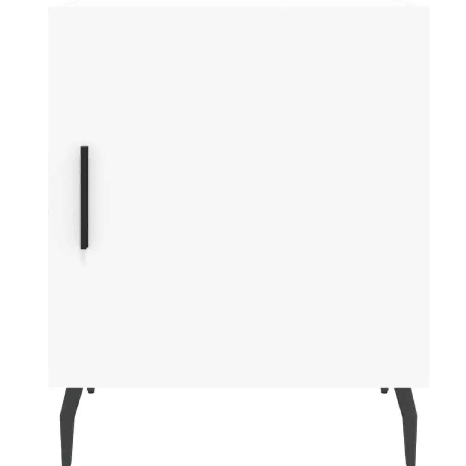 2x Szafka Nocna Stolik Komoda Biała z Drzwiami Do Sypialni 40x40x50 cm
