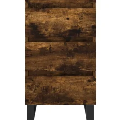 2x Szafka Nocna Stolik Komoda Brązowa z Szufladą Do Sypialni 40x35x69 cm