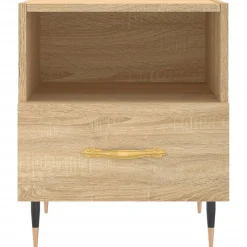 2x Szafka Nocna Stolik Komoda Brązowa z Szufladą Do Sypialni 40x35x47,5 cm