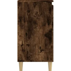 2x Szafka Nocna Stolik Komoda Brązowa z Drzwiami Do Sypialni 40x35x70 cm