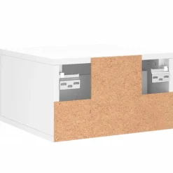 2x Szafka Nocna Wisząca Biała Komoda Stolik Nocny Do Sypialni 35x35x20 cm