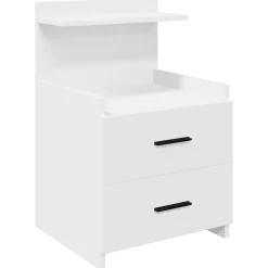 2x 2x Szafka Nocna Komoda Biała Stolik Półka Nocna Do Sypialni 40x36.5x62