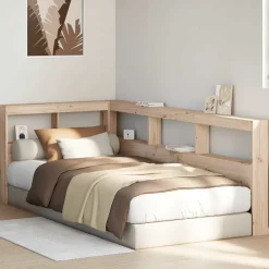 Zagłówek regału na książki Brąz 98.5 x 218.5 x 80 cm vidaXL