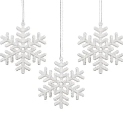 Zawieszki choinkowe białe śnieżynki na choinkę 10 cm 12 szt.
