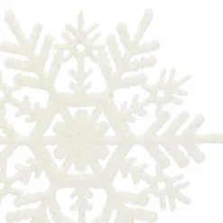 Zawieszki śnieżynki 12 szt. ozdoby choinkowe 10 cm białe