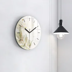 Zegar ścienny dekoracyjny cichy Pastelowa abstrakcja fi30
