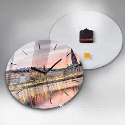 Zegar ścienny dekoracyjny cichy Alster w Hamburgu fi30