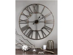 Zegar ścienny metalowy 80 cm czarny