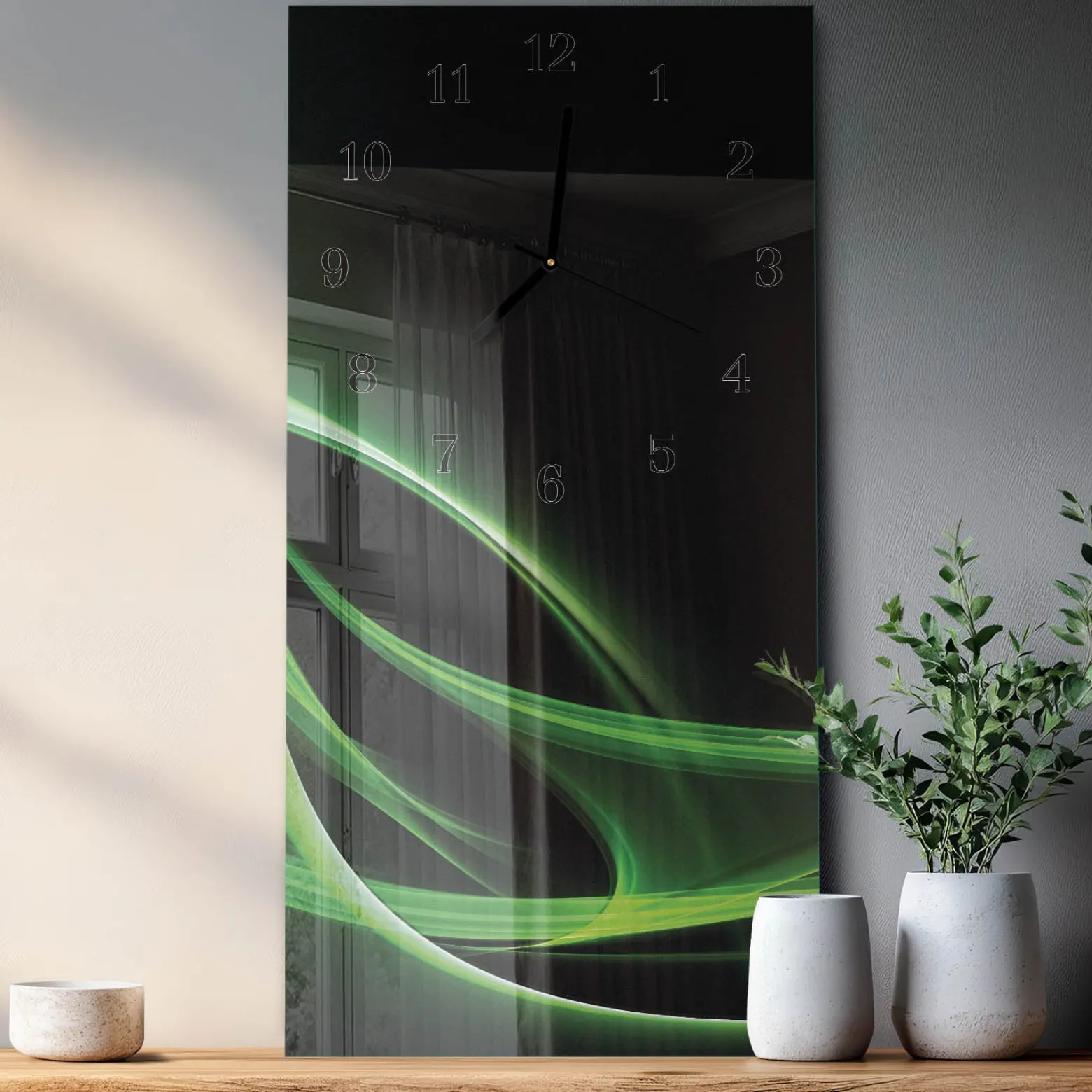 Zegar ścienny 30x60 Abstrakcja design na ścianę
