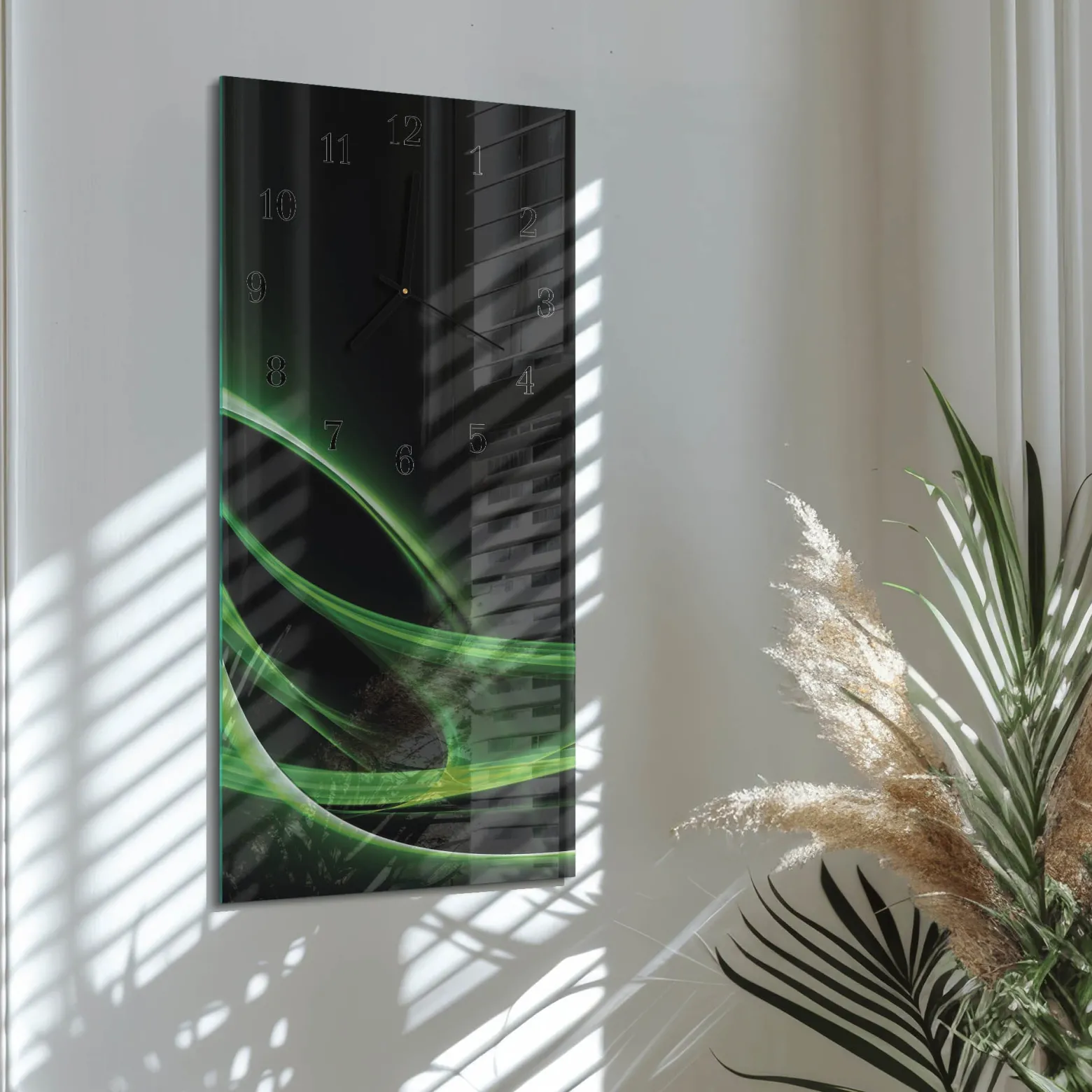 Zegar ścienny 30x60 Abstrakcja design na ścianę