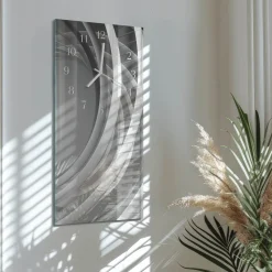 Zegar ścienny 30x60 Kręgi abstrakcyjne nowoczesny do salonu