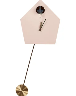 Zegar ścienny z kukułką MDF 24 x 63 cm rózowy