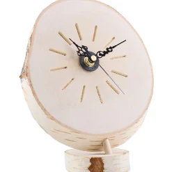 Zegar Drewniany Na Podstawce Dekoracyjny Stojący Handmade Naturalne Drewno