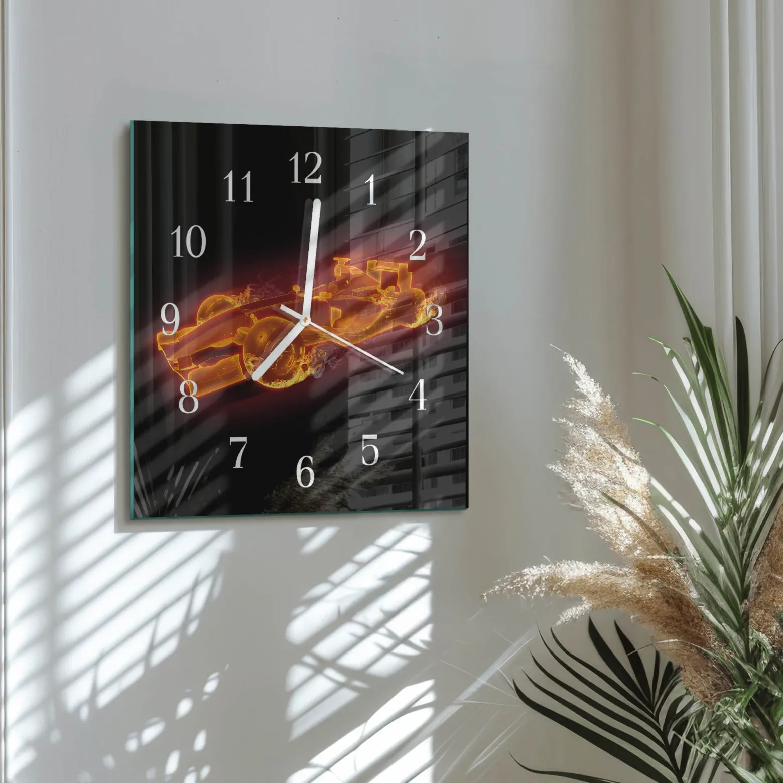 Zegar eko 30x30 Śmieć abstrakcja ekologia natura nowoczesny design