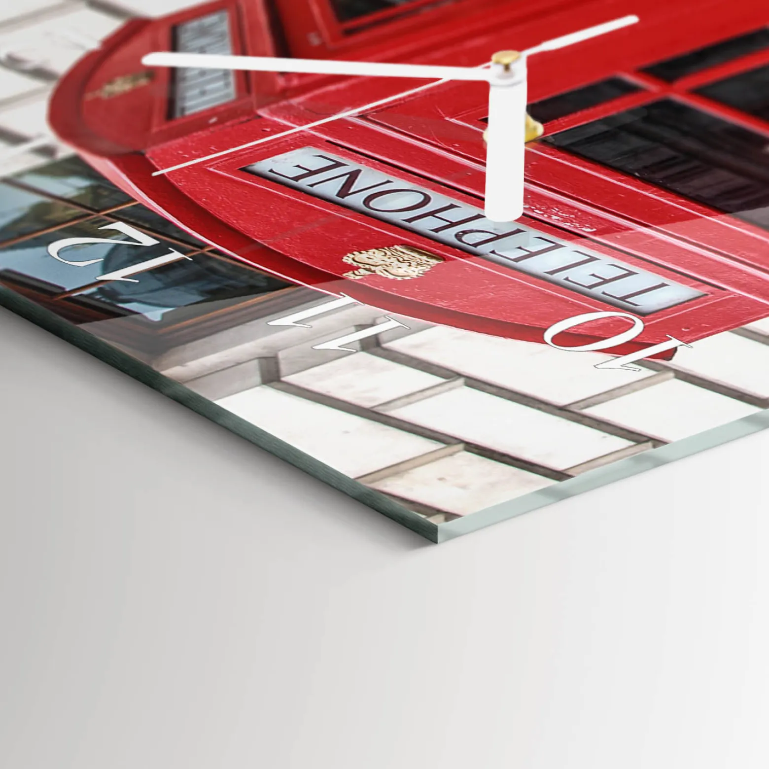 Zegar foto 30x60 Budka Telefoniczna design na ścianę