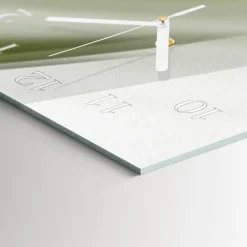 Zegar kuchenny 30x60 Abstrakcyjne Linie szklany ścienny